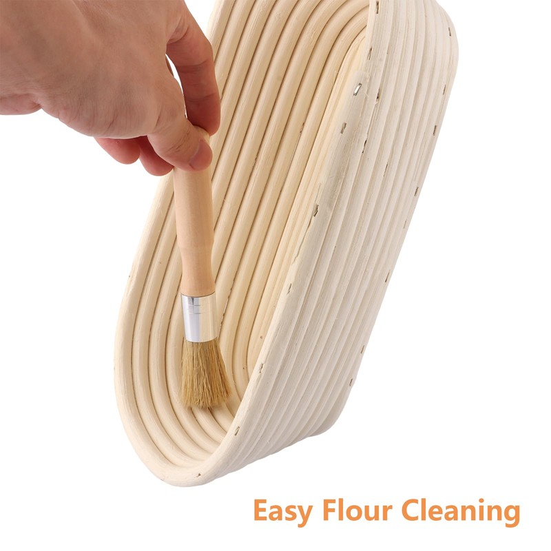 LOPYXBR Set of 2 Oval Proofing Baskets 28 cm for