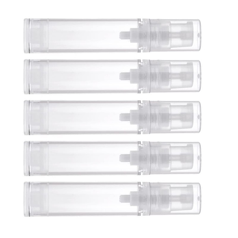 zalati 5 Piece Set 10ml Empty Airless Pump Bottle -