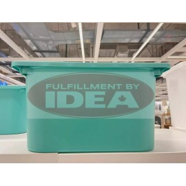 Ikea Trofast Large Turquoise Toy Storage Bin 16.5 x 11.75 x 9" New 404.640.31