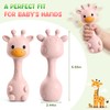 Baby Teething Toys 3-6 6-12 Months, 2-in-1 Rattle and Teether