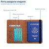 Bluelander Porta Pasaporte, con Protección RFID, Porta Pasaporte y Visa,