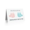 Wee Blue Coo CARD GREETING NEW BABY TWINS 20 FINGERS