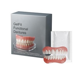 Generic Dientes postizos moldeables, prótesis dentales de silicona, para hombres y carillas dentales para mujeres - Juego a juego superior e inferior,