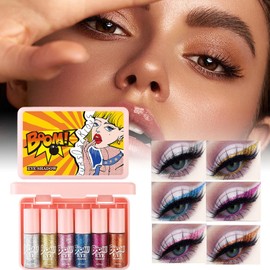 Liquid Shimmer Eyeshadow, Shimmer Liquid Eyeshadow, Long-Lasting Sparkly Eye Shadow Cosmetics, Makeup Accessories for Women Girls Bridal