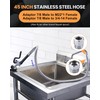 Commercial Sink Sprayer Valve with Hose: iVIGA 45" Flexible Stainless
