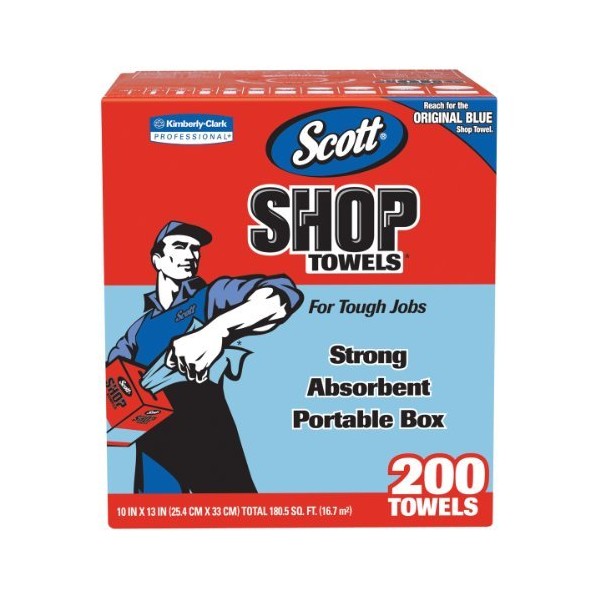 Scott Products 75190 Blue Scott Shop Towels In-A-Box 200 Count
