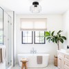 Industrial Semi Flush Mount Ceiling Light, 800 Lumen LED Bulb