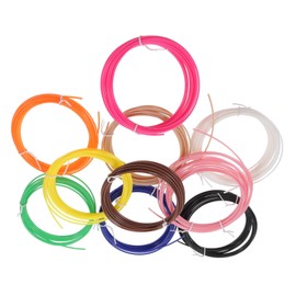Mobestech 10 Pack 1.75mm Abs Filament 3D Printer Filament High Dimensional Accuracy 5m/roll for 3D Printing