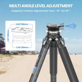 Levelling Foot Tripod Head Camera Levelling Device Tripod Head Adjustment Flat Plate Compatible with Canon Nikon Sony DSLR Camera Camcorder Tripods Monopods Load Capacity 10 kg / 22 lbs