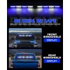 Emergency Dash Strobe Lights 48W 48-LED Blue/White Hazard Warning Light