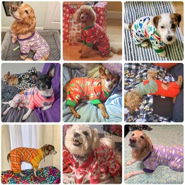 BEAUTYZOO Dog Pajamas Large Sized Dog, Soft Fleece Dog Pjs Sweater for Girl Boy Dogs, Cute Warm Puppy Costume Onesie Outfits Jammies for Large Doggie, 4 Legs Star & Moon Pet Shirts Clothes, Purple XXL