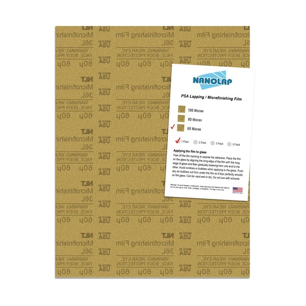 NANOLAP PSA Microfinishing Film, 1 Pc 60 Micron (300 Grit)
