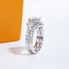 AimiIee Moissanite Wedding Rings Bridal Set 3.7CTTW D Color VVS1