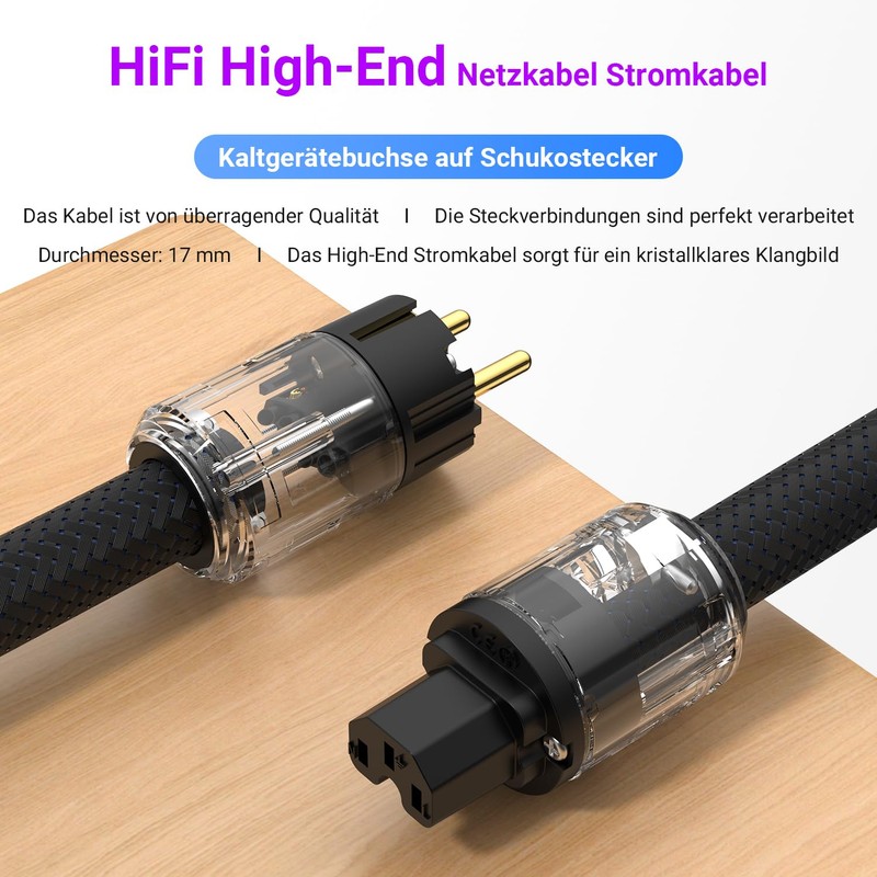 Tertullus HiFi High End Power Cable C15 Power Cable HiFi