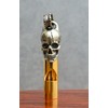Ebros Gift Solid Brass and Steel Ghost Skull Head Death