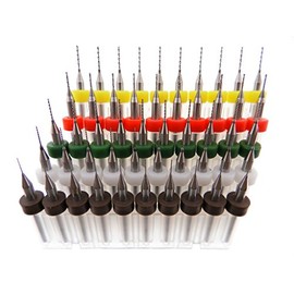 50pc Tungsten Carbide Micro Drill Bits Set Drill Press Pin-Vise 10 each .3mm .4mm .5mm .6mm .7mm 1/8" Shank 3.175mm TOY JEWELRY MAKING, Crafts, CNC, PCB, Woodworking, MODEL TRAINS CARS BOATS!!