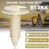 Rexka 50Pcs Natural Nylon Mechanical Fasteners Fits Multiple Gm Models