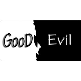 Good Or Evil Photo License Plate