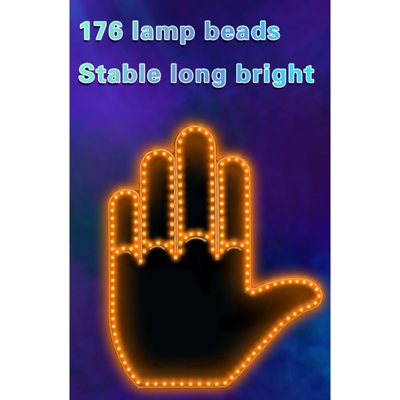 Car LED Finger Light Hand Gesture Sign with Remote Control