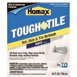 26 oz Homax 720772 White Tough As Tile Brush-On Tub & Tile Epoxy Finish