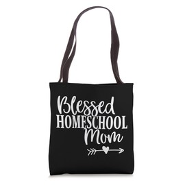 Cute Blessed Homeschool Mom - Home School Mom Arrow Design Tote Bag
