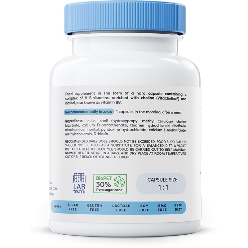 Osavi B-Complex with Choline & Inositol - 60 Vegan caps