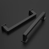 Amerdeco 10 Pack Matte Black Cabinet Pulls 5 Inch(128MM) Hole