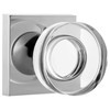 coolnews Crystal Glass Door Knobs Interior with Lock, Modern Round