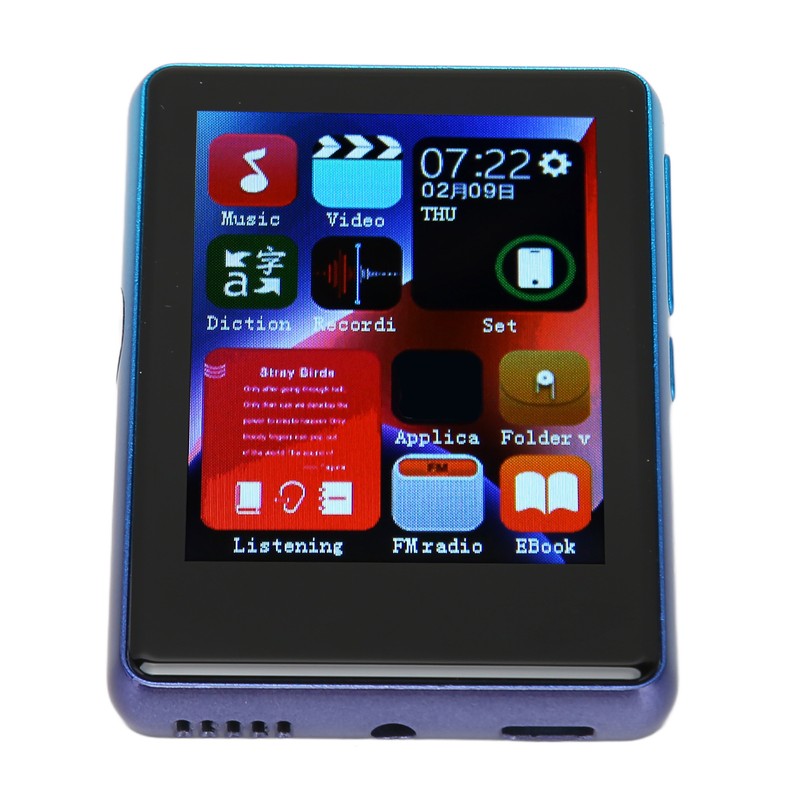 MP3 Player Bluetooth 5.0 Support FM Radio 2.4inch Full Touch