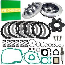 Clutch Kit Center Inner Hub Outer Pressure Plate & Complete gasket Compatible with Honda Grom 125 MSX125 2014-2020 Monkey Z125M Z125MA 2019-2021