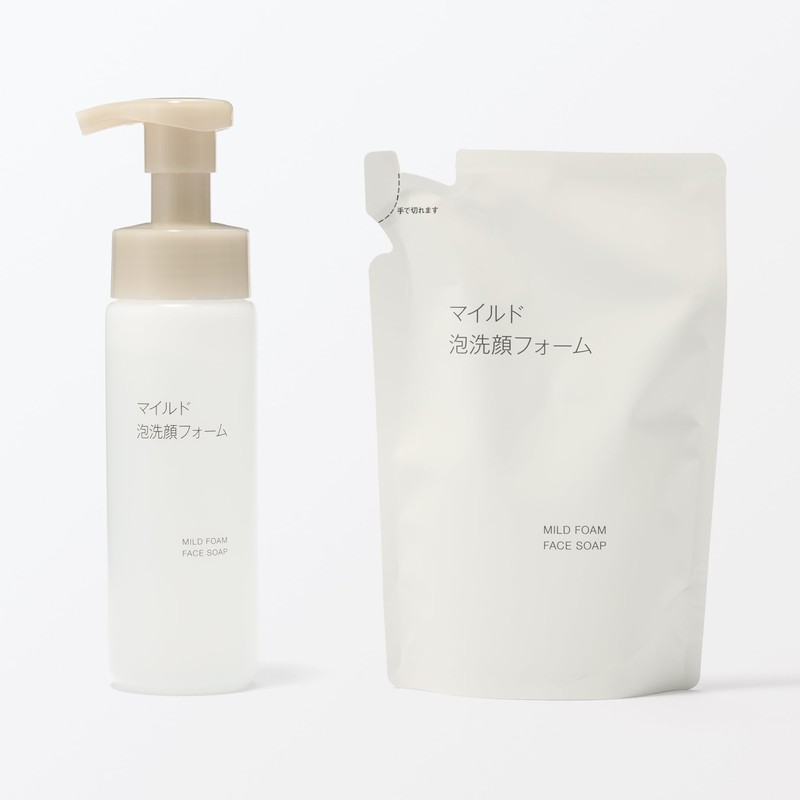MUJI 83941123 Mild Foam Facial Cleansing Foam, 6.8 fl oz