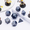 DND Metal Dice Set with Cracks, Polyhedral Dice for RPG