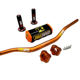 ProTaper Original "Evo" PRO TAPER Handlebar Fat Bar DIRT BIKE 1 1/8'' ATV Quad GRIPS Pads