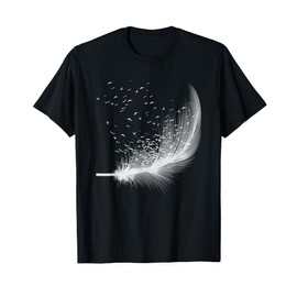 Bird Feather Silhouette Image Birdwatcher Birdwatching Lover T-Shirt