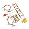 11pcs Parrot Swing Chewing Toy Set Bird Hanging Perches Toy