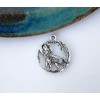 Fashion Jewelry COYOTE HOWLING WOLF FEATHER MOON pendant 925 sterling