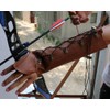 Handmade Leather Arm Guard Bow Hand Shooting Glove Brown