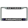 Retired Paramedic Chrome License Plate Frame