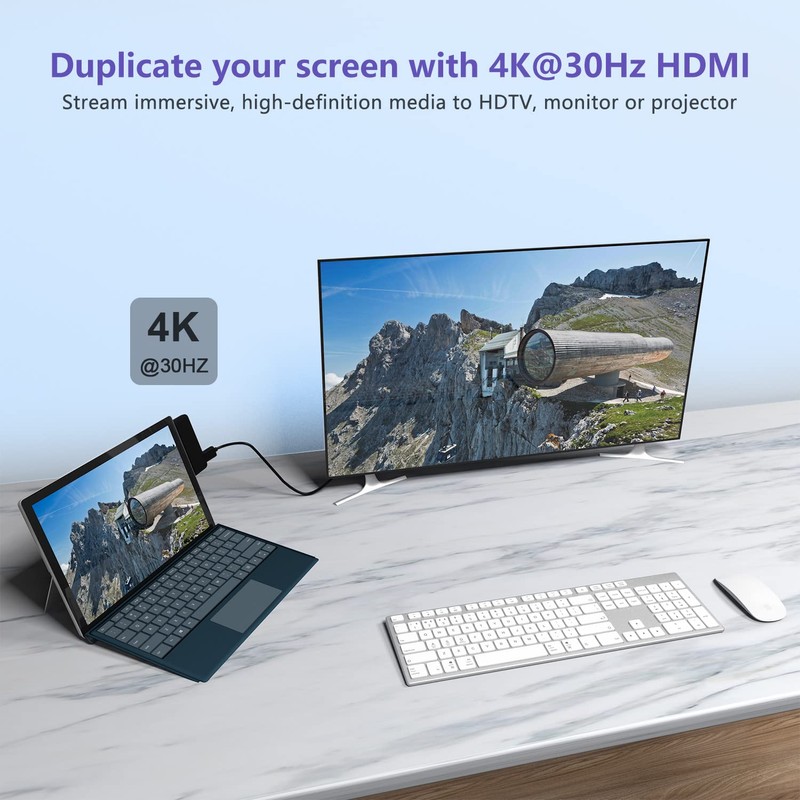 USB Hub Docking Station For Surface Go 4/Surface Go 3/Surface