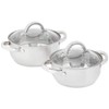Heim Concept Stainless Steel 12-Piece Cookware Set, Silver