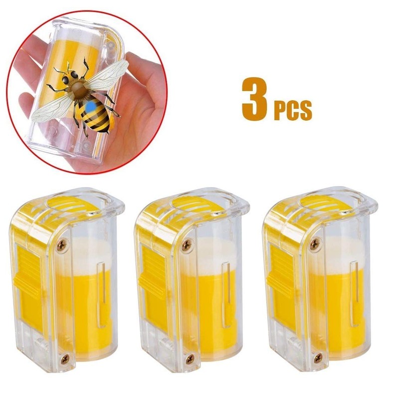 ZffXH One Handed Queen bee Marker Catcher Cage Bottle Holder