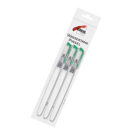 KREUL 18155 Water Tank Brush Set of 3 in 3 Different Sizes (S, M, L), White Synthetic Hair Trim, Ideal for Painting on the Go
