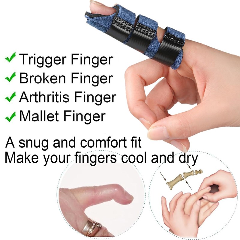 Reppkyh Finger Splints Trigger Finger Braces for Ankle, Pack of