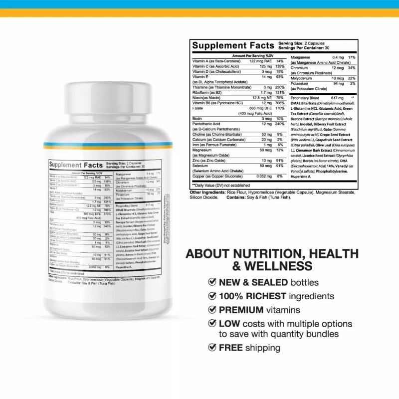 Pelican Vitamins Pineal XT- Nerve & Brain Support- 60 Capsules