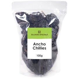 Ancho Chillies Whole 100g by Manor Springs