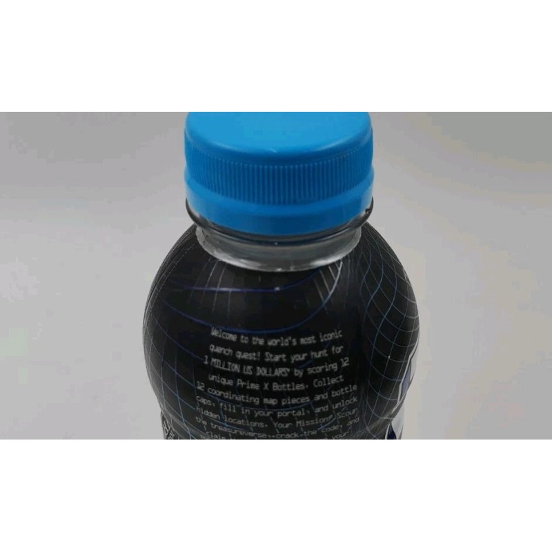 Prime X Treasure Hunt Hydration Drink Full 16.9 Oz. Blue
