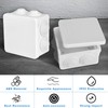 Waterproof Junction Box, 4 Pcs Square ABS Dustproof Weatherproof Outdoor