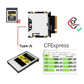 NFHK NGFF M.2 NVMe Host to CFExpress CFA Extension Adapter M2 M-Key for CFE Type-A Support Camera Memory Card