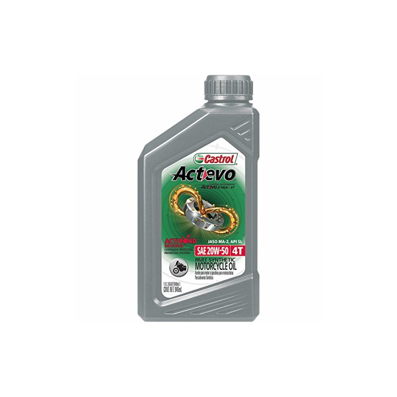 Castrol 06139 Actevo X-Tra 4T Synthetic Blend - 20W50-1qt.