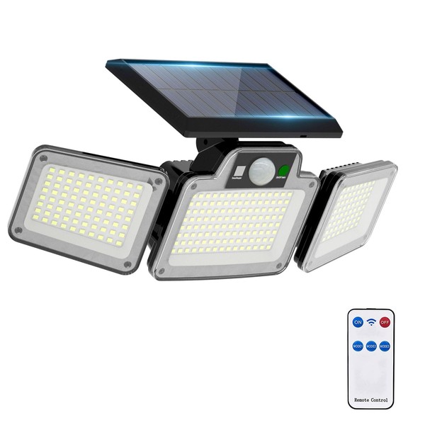 JumJam Solar Lights Outdoor with Motion Sensor, 280LED Cool White